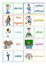 English Worksheet: Jobs - memory cards - 01-08-08