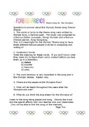 English Worksheet: OLYMPIC THEME SONG - Questions-Page Two