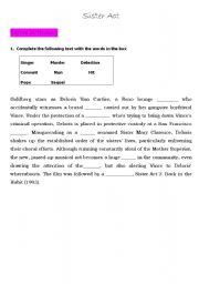 English worksheet: Sister Act