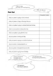 English worksheet: find out