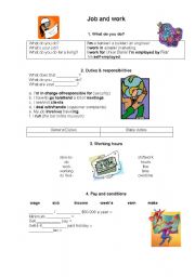 English worksheet: Job and Work