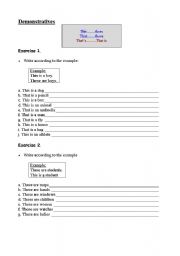 English worksheet: This,that