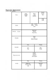 English worksheet: Physical appearance