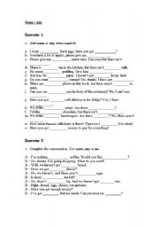 English Worksheet: Some and any