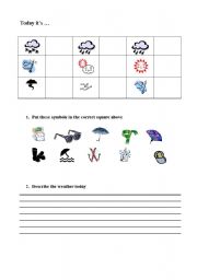 English Worksheet: The weather