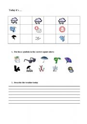 English worksheet: The weather