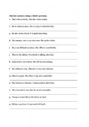 English Worksheet: Relative clauses