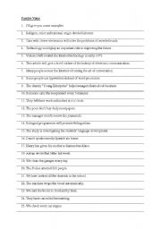 English Worksheet: Passive voice exercises