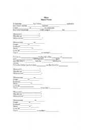 English worksheet: Song activity - When (Shania Twain)