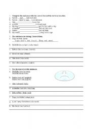 English worksheet: Verb exercises