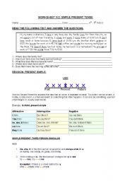 English Worksheet: PRESENT SIMPLE