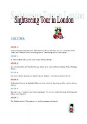 English Worksheet: Sightseeing Tour in London