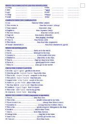 English Worksheet: Comparative and Superlative Adjectives