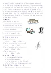 English Worksheet: the  wolf