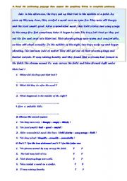 English Worksheet: lousy trip