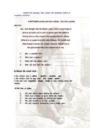 English worksheet: reading