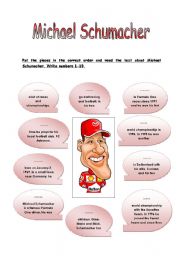 English Worksheet: Michael Schumacher 