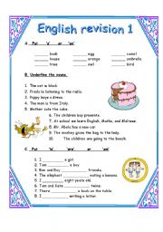 English Worksheet: revision exercises 3.08.08