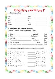 English Worksheet: revision 2  2.08.08