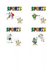 English worksheet: Sports cards 02-08-08