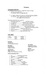 English Worksheet: Irregular Verbs and Adjectives