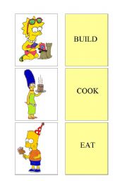 English worksheet: PLAY  WITH THE SIMPSON (Part 1)