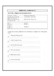 English worksheet: Practicing verb to be/opposites and coversation skills