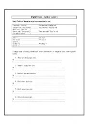 English Worksheet: Practicing verb to be/opposites and coversation skills