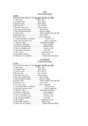 English Worksheet: possessive pronouns