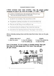 English Worksheet: PRESENT PERFECT TENSE