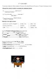 English Worksheet:  Grammar