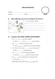 English Worksheet: HAVE YOU GOT...???