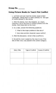 English worksheet: Story Plot