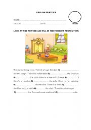 English Worksheet: PREPOSITIONS!!!