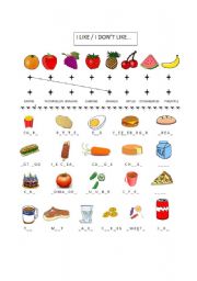 English Worksheet: food vocab