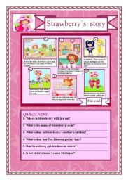 English Worksheet: Strawberrys  story