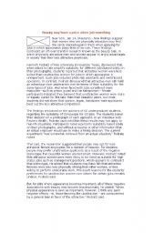 English Worksheet: Reading Comprehension