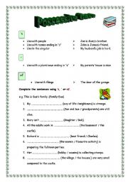 English Worksheet: Possessive case