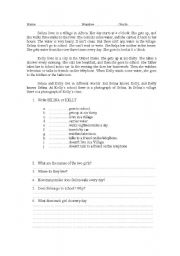 English worksheet: Simple present