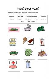 English Worksheet: Food / How Many and How Much