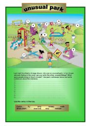 English Worksheet: past continuous