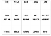 English worksheet: past & present domino verbs