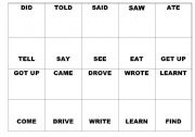 English Worksheet: past & present domino verbs