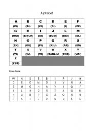 English worksheet: Alphabet