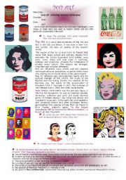 English Worksheet: Pop Art