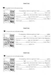 English Worksheet: Some X Any (talking about food)