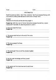 English Worksheet: Writing Traits - Improving Voice