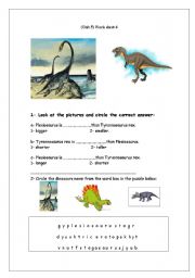 English Worksheet: dinosaur