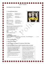 English Worksheet: Song 