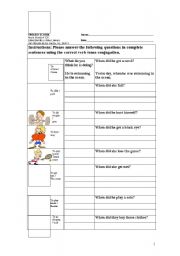 English Worksheet: continuous practice